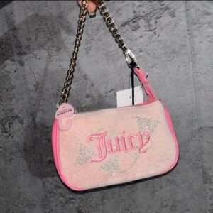 Juicy Couture Light Pink Chain Shoulder Bag